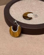 ALESSIA LOVE Crescent Gemstone Earrings - Image 8
