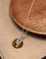 ALESSIA LOVE Natural Gemstone Disc Necklace - Image 8