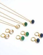 ALESSIA LOVE Natural Stone Teardrop Necklace - Image 9