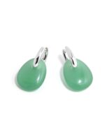 ALESSIA LOVE Green Aventurine Hoop Earrings - Image 9