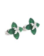 ALESSIA LOVE Four-Petal Stone Stud Earrings - Image 9