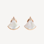 Rose Gold Mother of Pearl Fan Earrings
