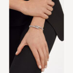 Gold CZ Snake Bracelet - Image 8
