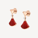 Gold Fan Drop Earrings with Mother of Pearl or Agate - Image 10