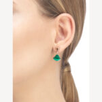 Gold Fan Drop Earrings with Mother of Pearl or Agate - Image 7