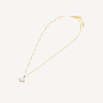 Gold Mother of Pearl Fan Pendant Necklace - Image 5