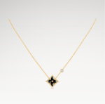 Gold-Plated Black Onyx Star Necklace