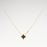 Gold-Plated Black Onyx Star Necklace