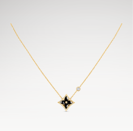Gold-Plated Black Onyx Star Necklace