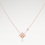 Rose Gold-Plated Pink Mother of Pearl Flower Necklace