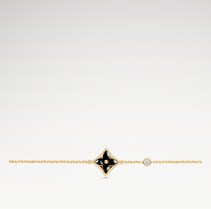 Gold-Plated Black Onyx Star Bracelet