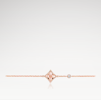 Rose Gold-Plated Pink Mother of Pearl Star Bracelet