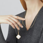 Gold-Plated Motif Pendant Long Necklace - Image 11