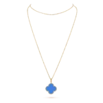 Gold-Plated Motif Pendant Long Necklace - Image 12