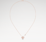 Rose Gold-Plated Pink Mother of Pearl Flower Necklace - Image 2