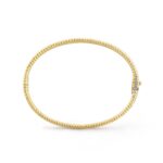 Gold-Plated CZ Beaded Bangle Bracelet - Image 3