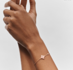 Rose Gold-Plated Pink Mother of Pearl Star Bracelet - Image 3