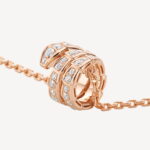 Gold-Plated CZ Triple Ring Snake Necklace - Image 11