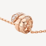 Rose Gold-Plated CZ Snake Pendant Necklace - Image 3