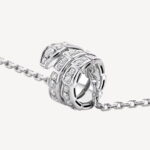 Gold-Plated CZ Triple Ring Snake Necklace - Image 7
