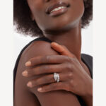 White Gold-Plated CZ Snake Ring - Image 3