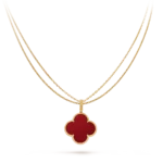 Gold-Plated Motif Pendant Long Necklace - Image 4