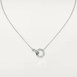 Gold-Plated Interlocking Circle CZ Necklace - Image 6