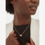 Gold-Plated CZ Triple Ring Snake Necklace - Image 12