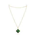 Gold-Plated Motif Pendant Long Necklace - Image 6