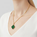 Gold-Plated Motif Pendant Long Necklace - Image 8
